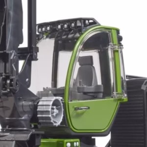 Harvester John Deere Bruder 02135 zbiżenie na detale kabiny.