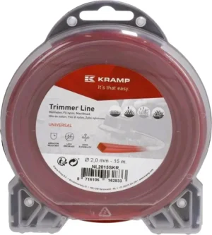 Żyłka tnąca | Ø 2.0 mm | 15 m | kwadratowa | czerwona | KRAMP